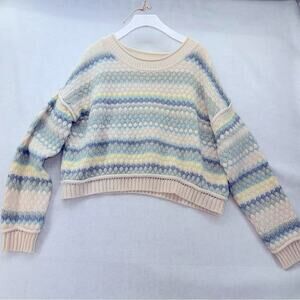 Women’s Cloudchaser Cropped Crewneck Sweater size Large Pastels